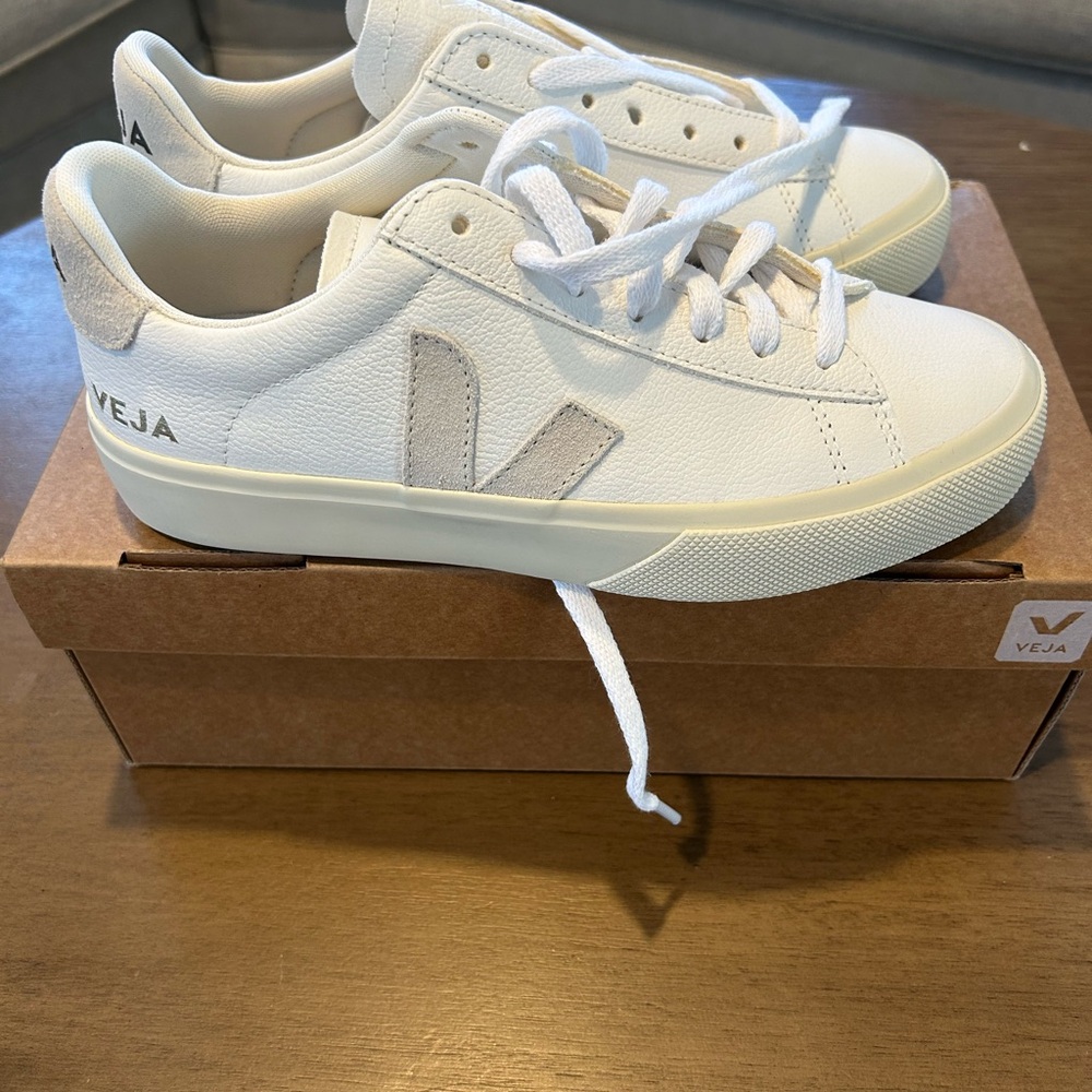 Veja Extra White Natural Suede Sneakers